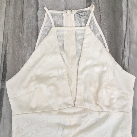 Guess Zayv sleeveless high neck lace dress small - Picture 3 of 11
